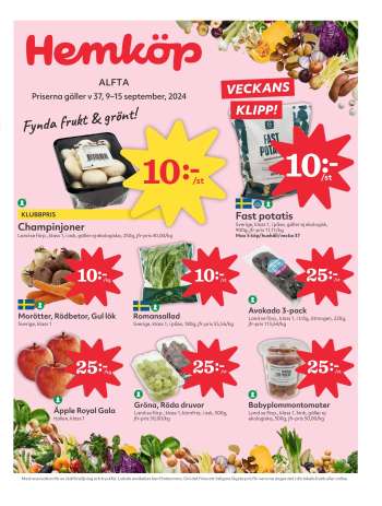 Hemköp reklamblad - 9/9 2024 - 15/9 2024.