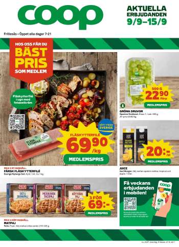 Coop Konsum reklamblad - 9/9 2024 - 15/9 2024.
