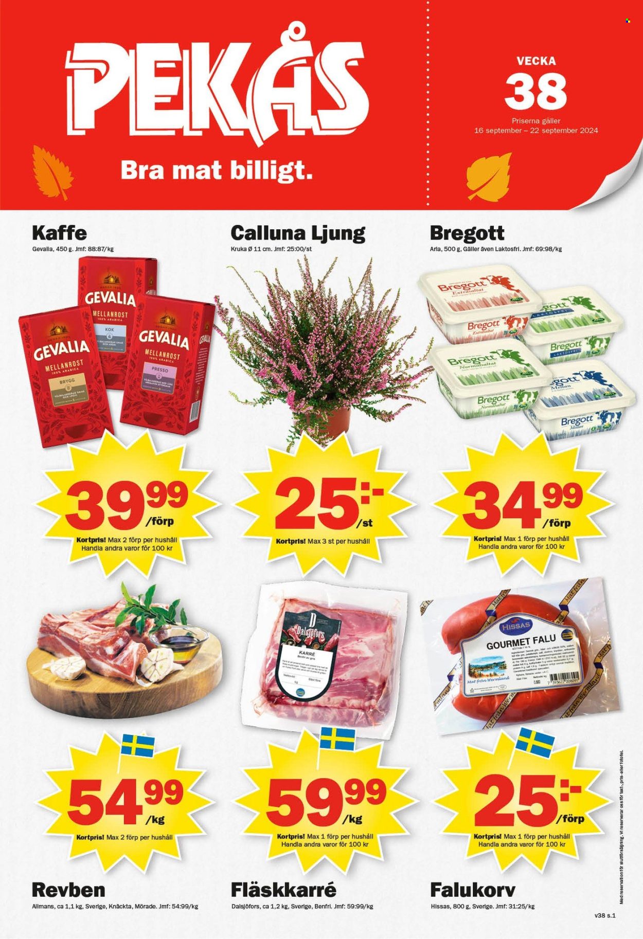 Pekås reklamblad - 16/9 2024 - 22/9 2024. Sida 1