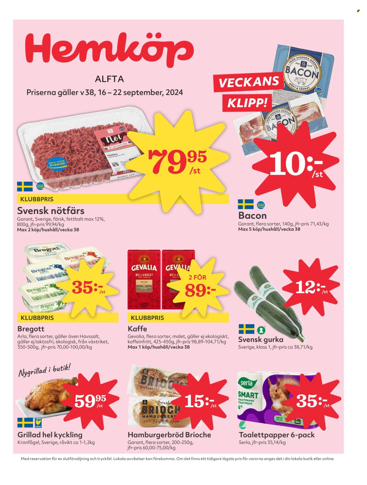 Hemköp reklamblad - 16/9 2024 - 22/9 2024. Sida 1