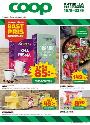 Coop Konsum reklamblad - 16/9 2024 - 22/9 2024.