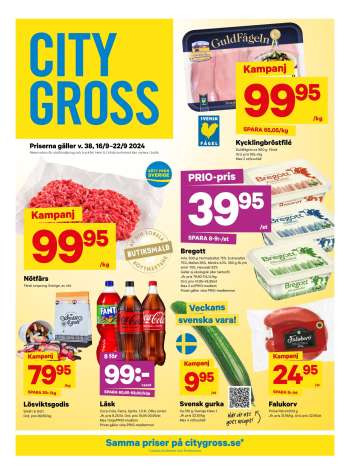 City Gross reklamblad - 16/9 2024 - 22/9 2024.