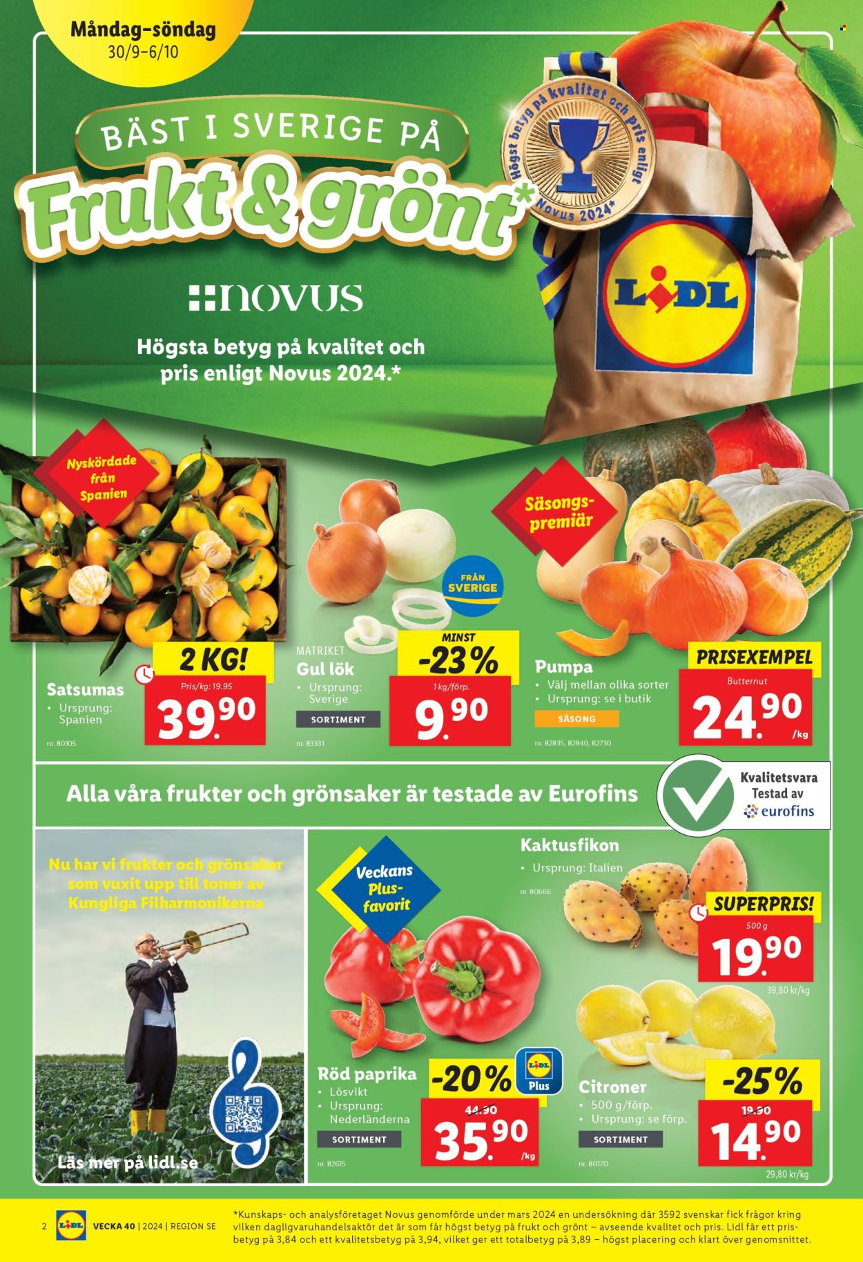 Lidl reklamblad - 30/9 2024 - 6/10 2024. Sida 2