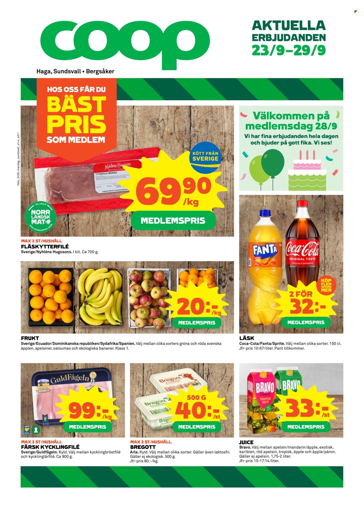 Coop reklamblad - 23/9 2024 - 29/9 2024. Sida 1