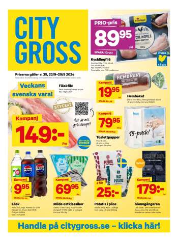 City Gross reklamblad - 23/9 2024 - 29/9 2024.