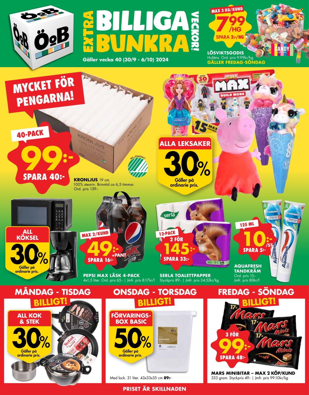 ÖoB reklamblad - 30/9 2024 - 6/10 2024. Sida 1
