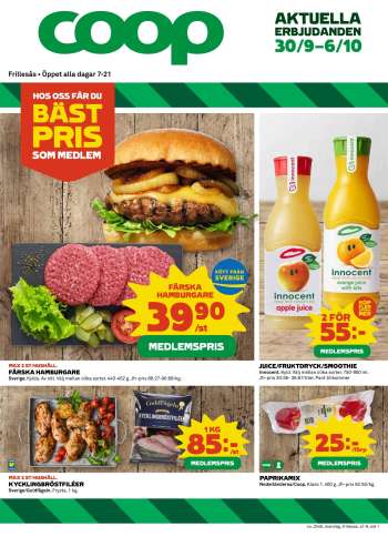 Coop Konsum reklamblad - 30/9 2024 - 6/10 2024.