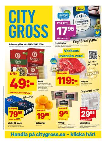 City Gross reklamblad - 7/10 2024 - 13/10 2024.