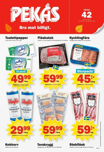 Pekås reklamblad - 14/10 2024 - 20/10 2024.