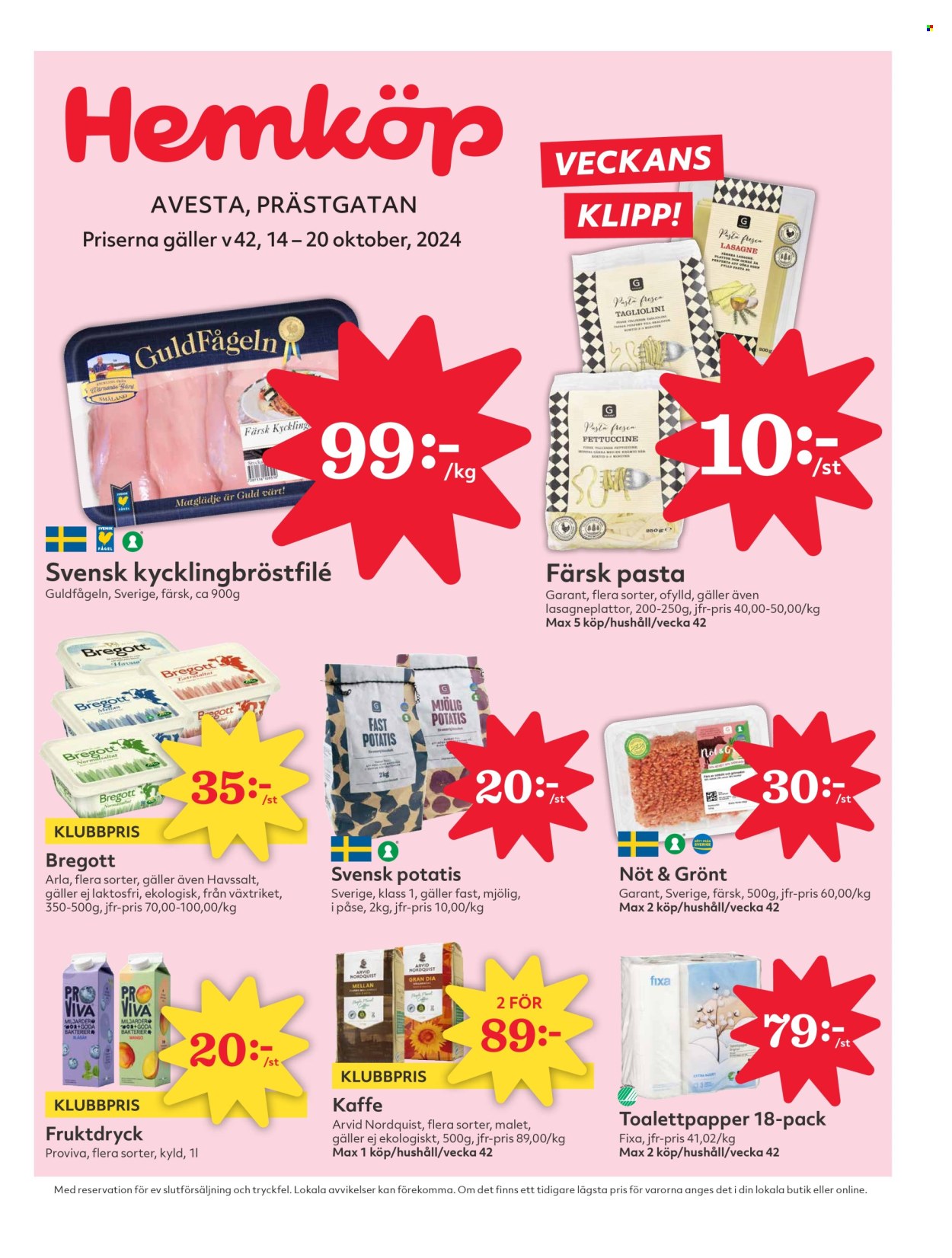 Hemköp reklamblad - 14/10 2024 - 20/10 2024. Sida 1
