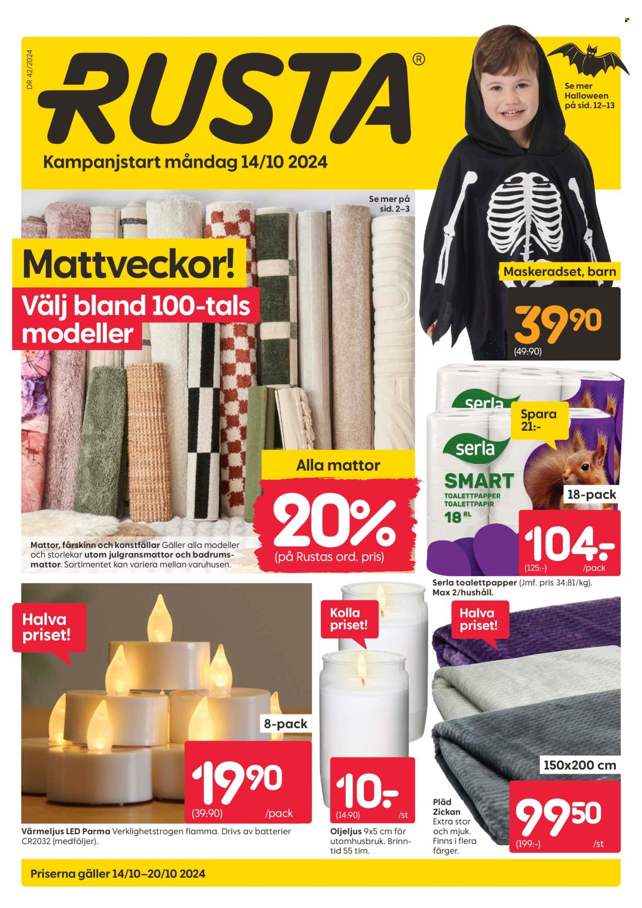 Rusta reklamblad - 14/10 2024 - 20/10 2024. Sida 1