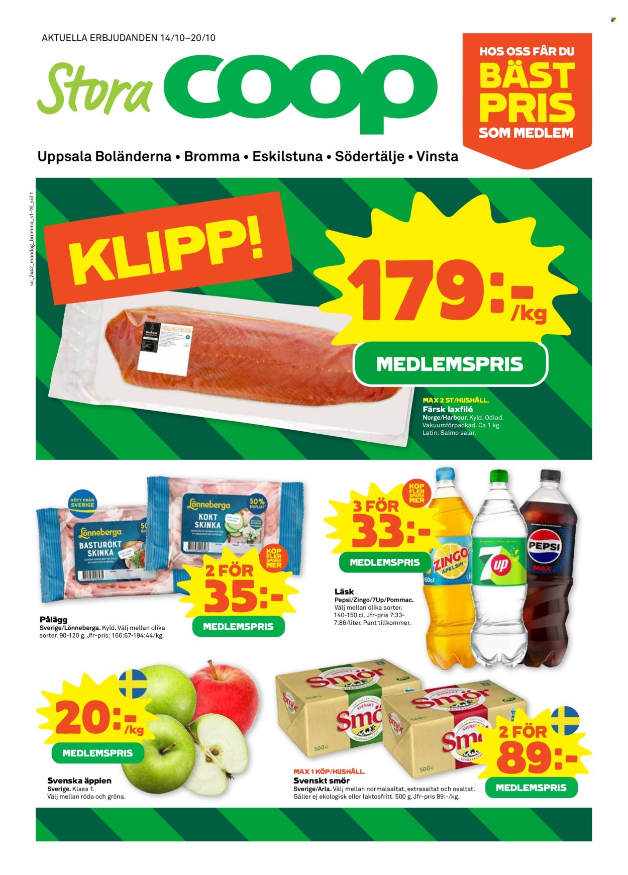 Stora Coop reklamblad - 14/10 2024 - 20/10 2024. Sida 1