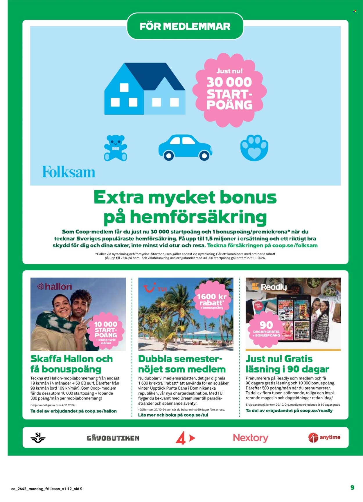 Coop Konsum reklamblad - 14/10 2024 - 20/10 2024. Sida 9