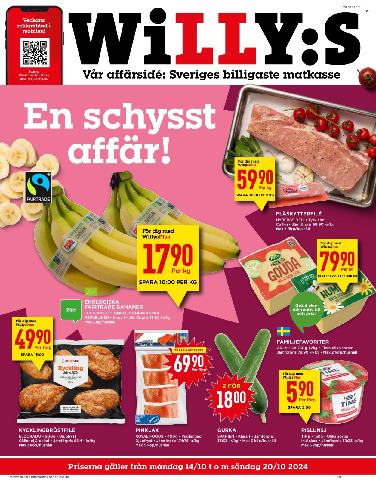 Willys reklamblad - 14/10 2024 - 20/10 2024. Sida 1