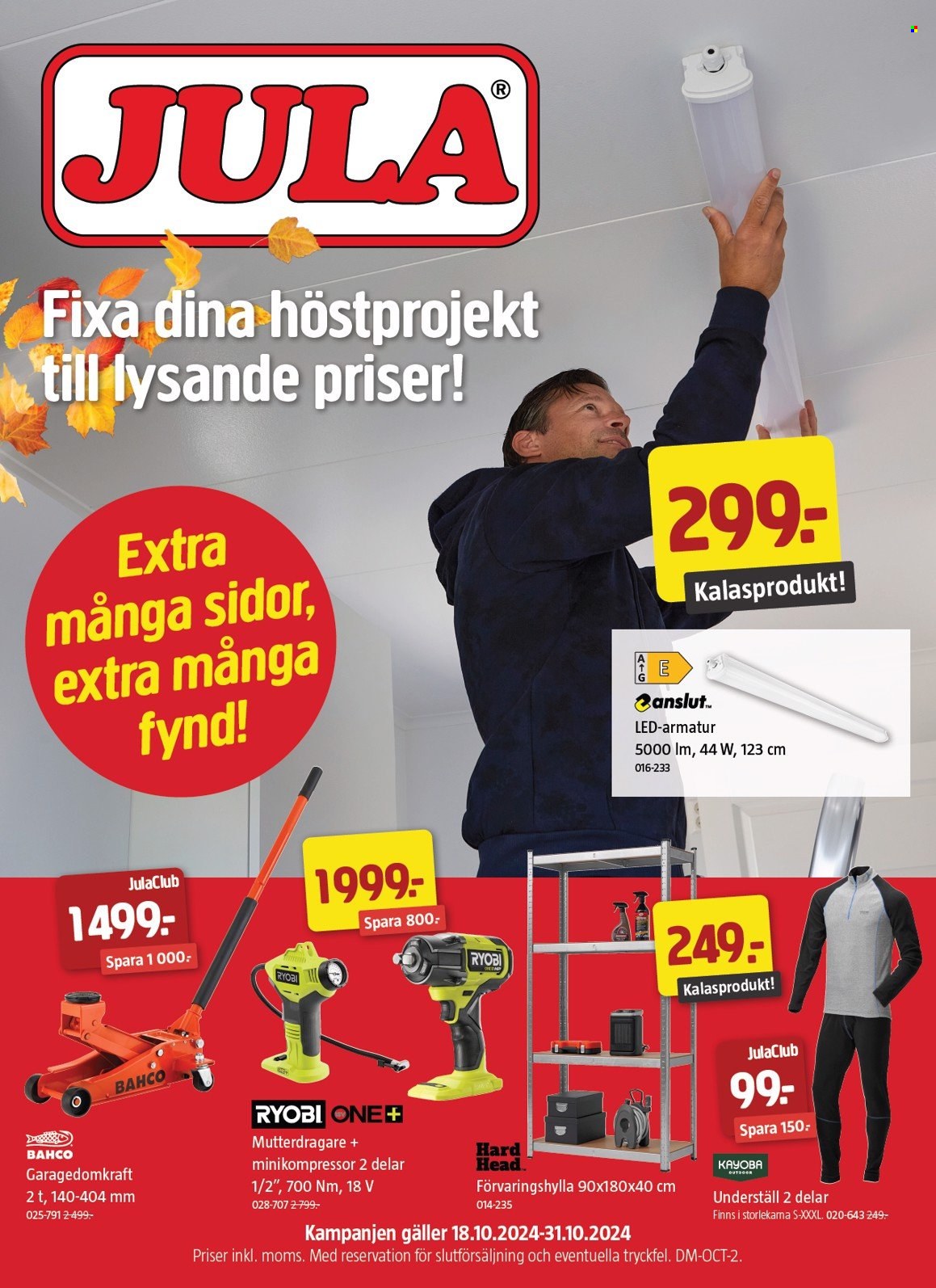Jula reklamblad - 18/10 2024 - 31/10 2024. Sida 1
