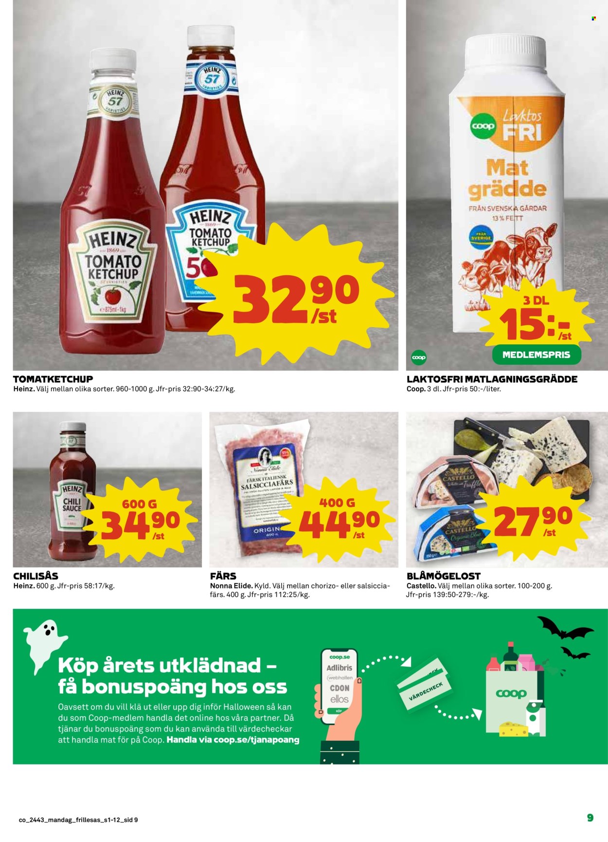 Coop Konsum reklamblad - 21/10 2024 - 27/10 2024. Sida 9
