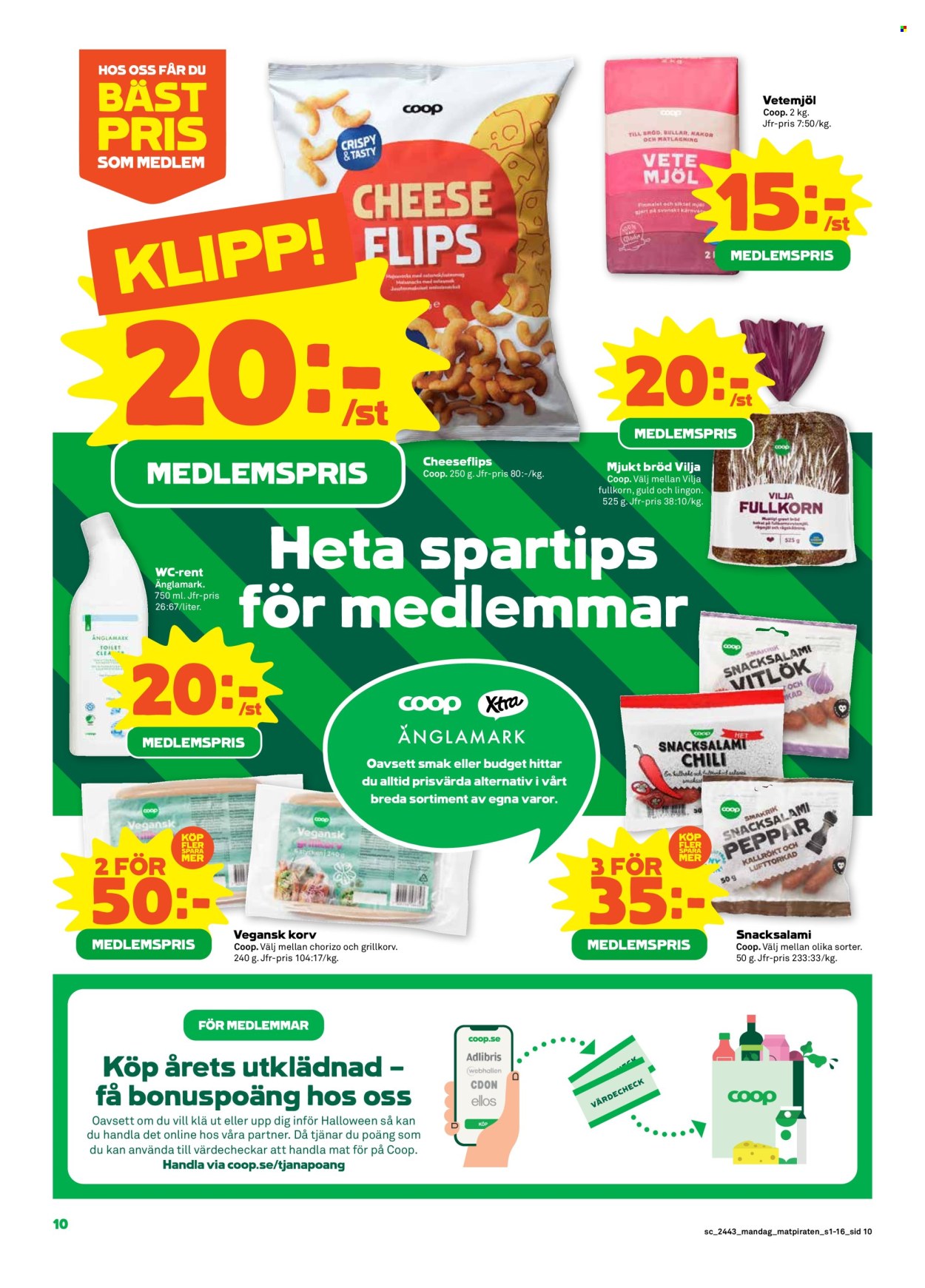 Coop reklamblad - 21/10 2024 - 27/10 2024. Sida 10