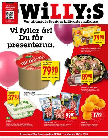 Willys reklamblad - 21/10 2024 - 27/10 2024.