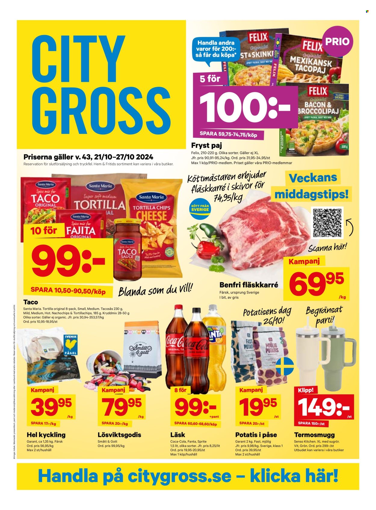 City Gross reklamblad - 21/10 2024 - 27/10 2024. Sida 1