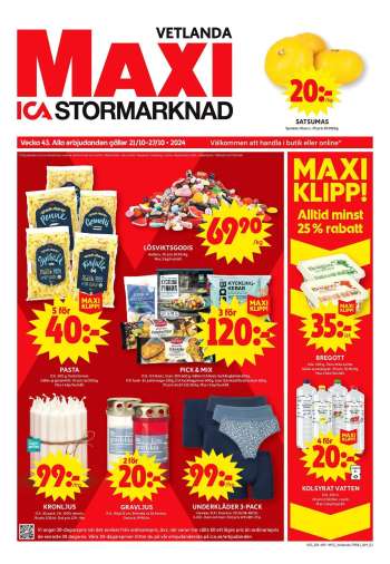 ICA reklamblad - 21/10 2024 - 27/10 2024.