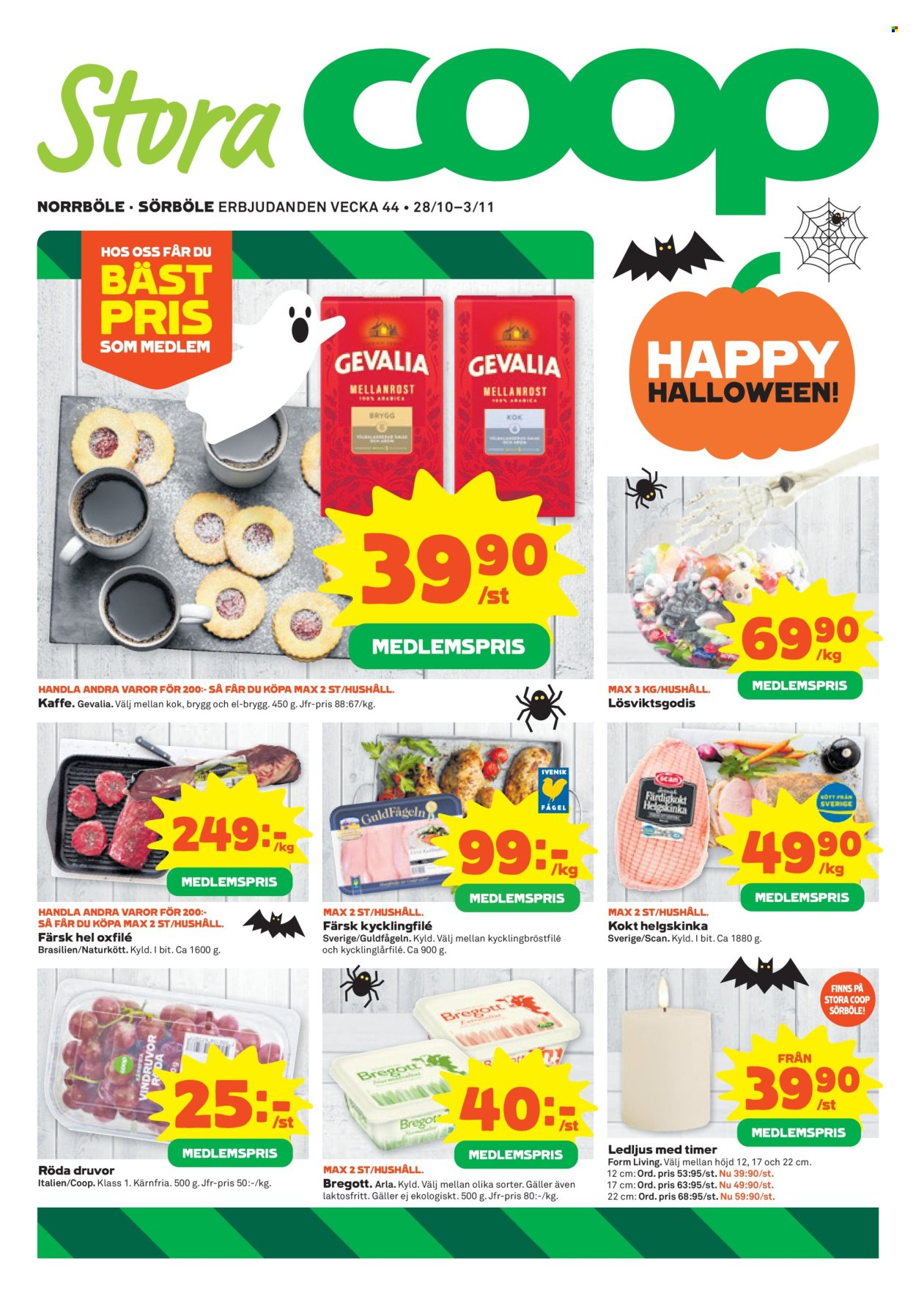 Coop reklamblad - 28/10 2024 - 3/11 2024. Sida 1