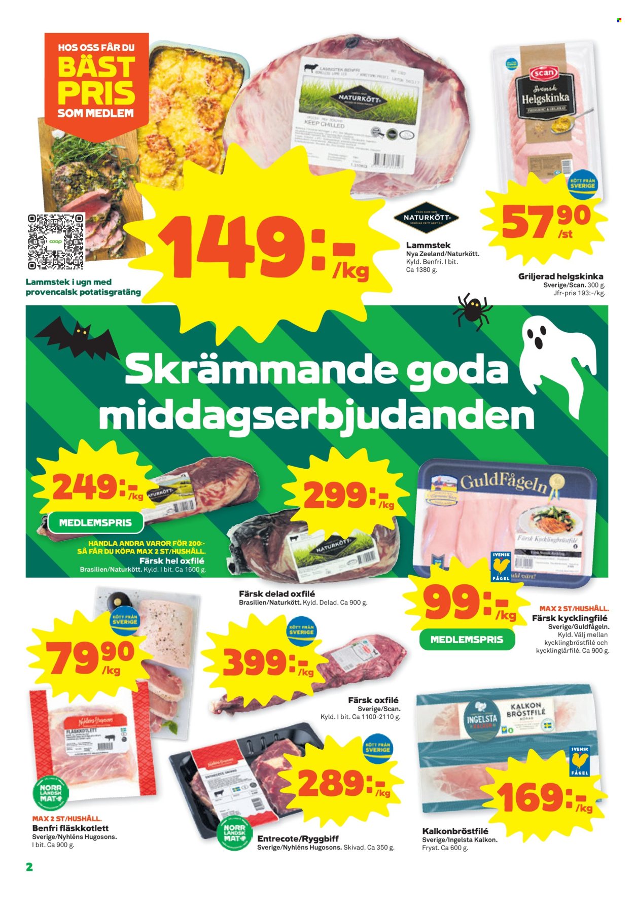Coop reklamblad - 28/10 2024 - 3/11 2024. Sida 2