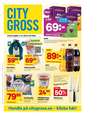 City Gross reklamblad - 28/10 2024 - 3/11 2024.