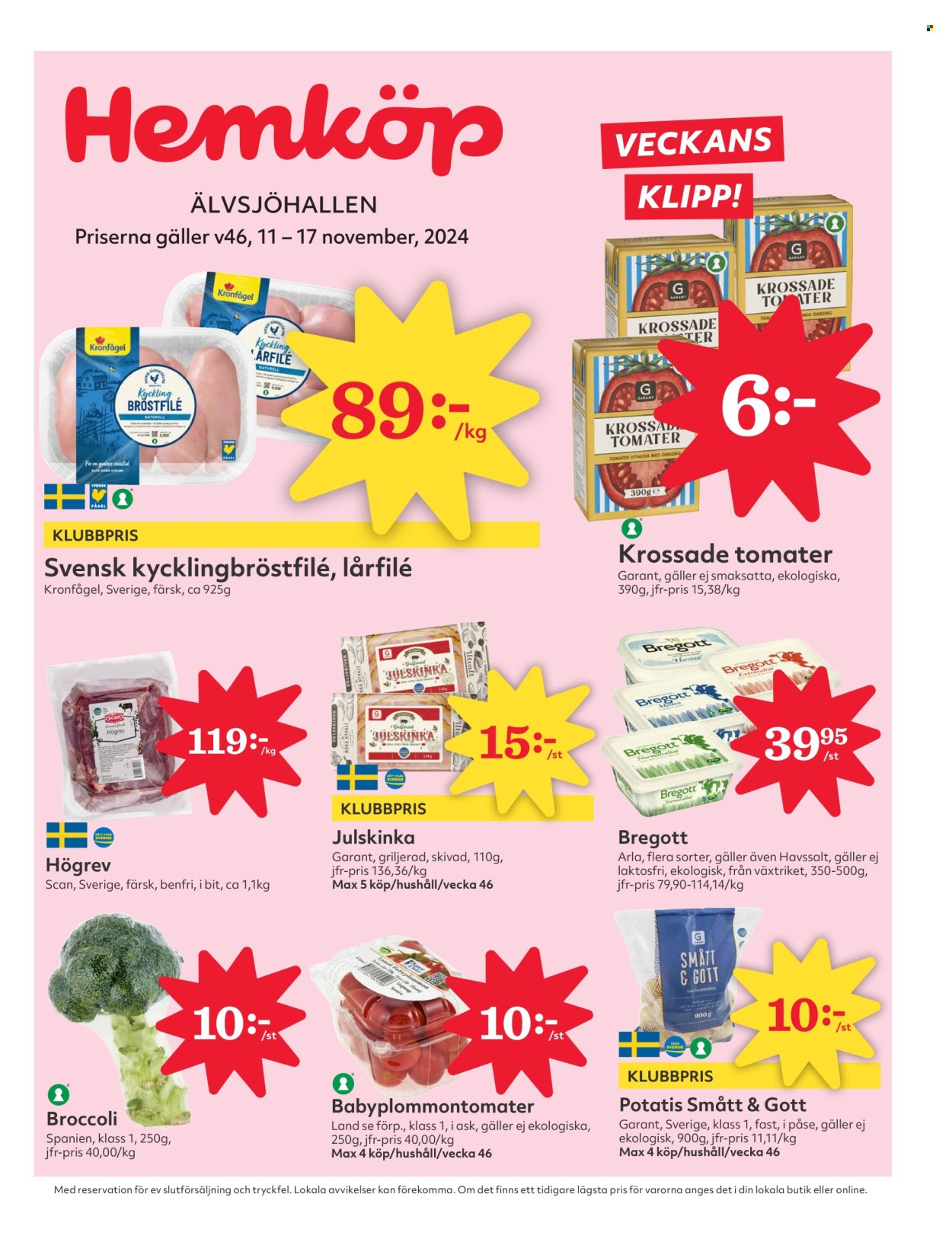 Hemköp reklamblad - 11/11 2024 - 17/11 2024. Sida 1