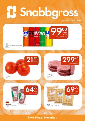 Snabbgross reklamblad - 18/11 2024 - 1/12 2024.
