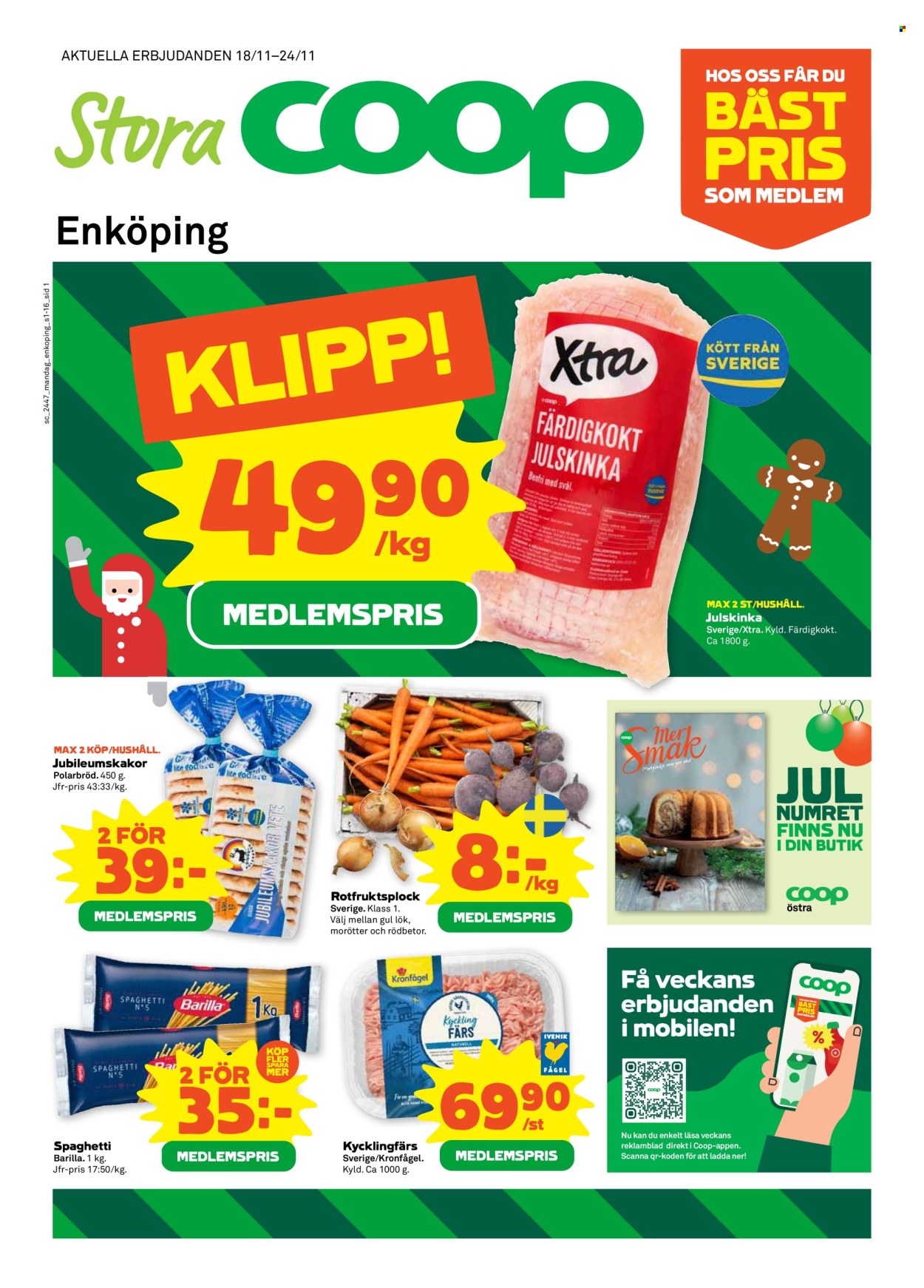 Stora Coop reklamblad - 18/11 2024 - 24/11 2024. Sida 1
