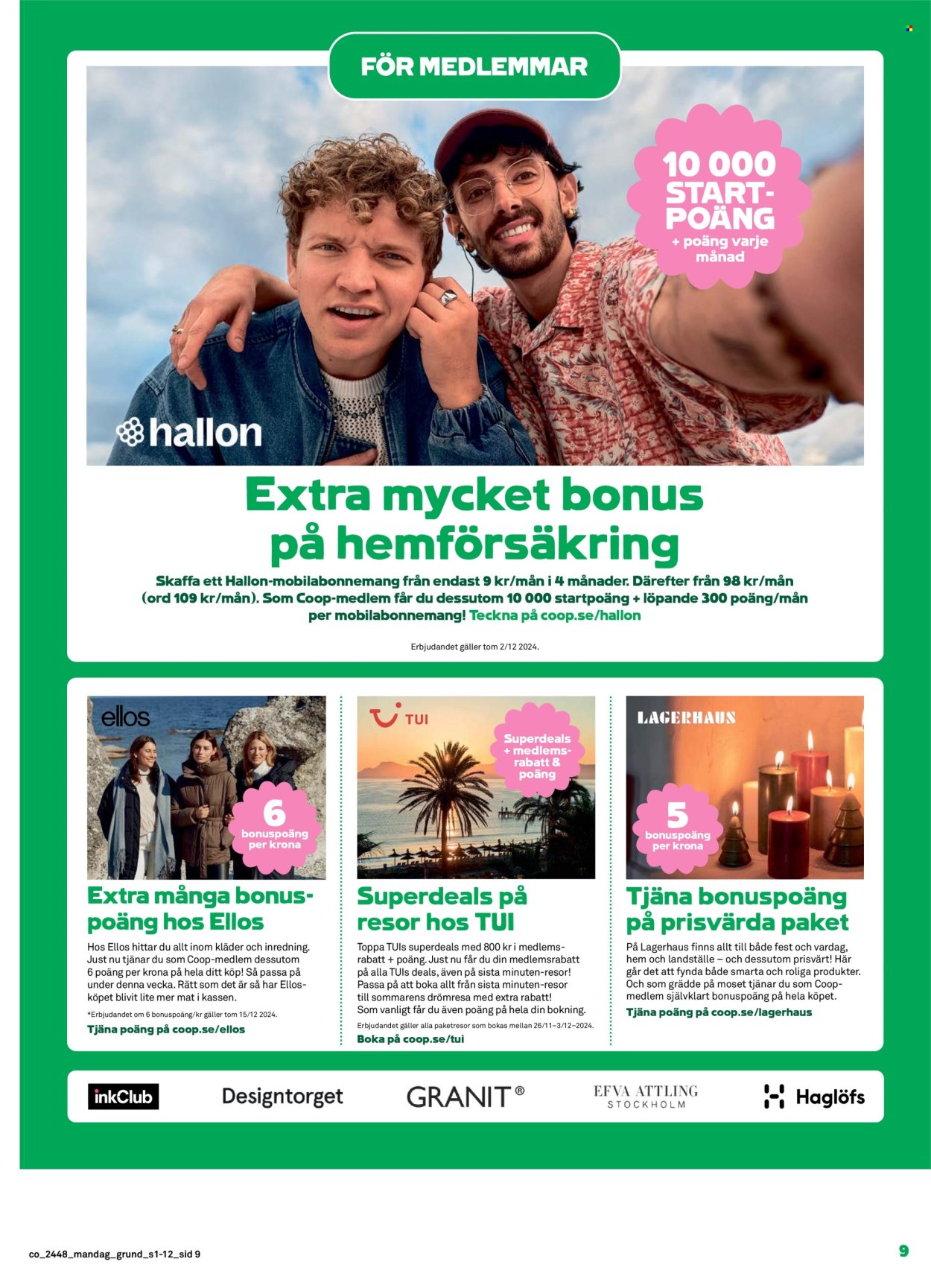Coop reklamblad - 25/11 2024 - 1/12 2024. Sida 9