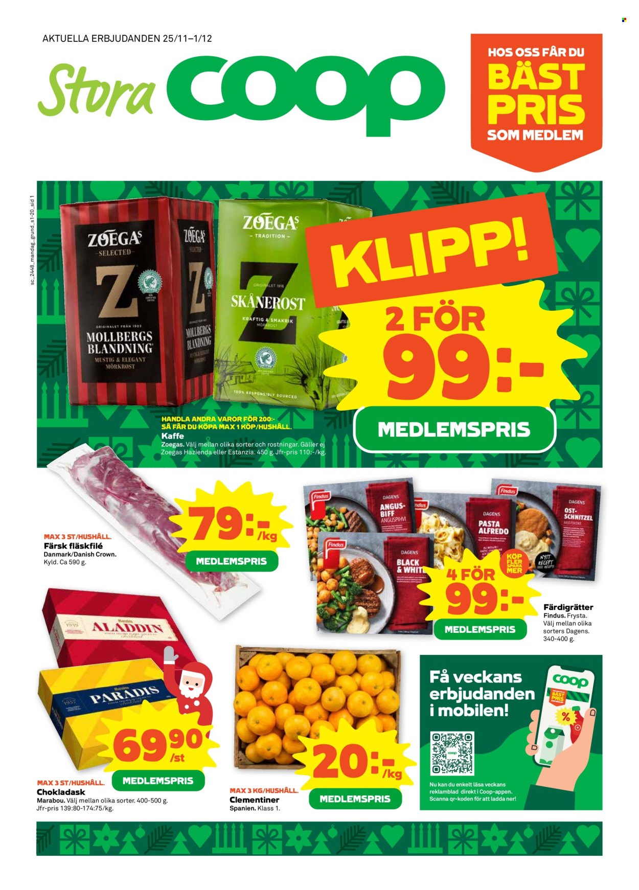 Stora Coop reklamblad - 25/11 2024 - 1/12 2024. Sida 1