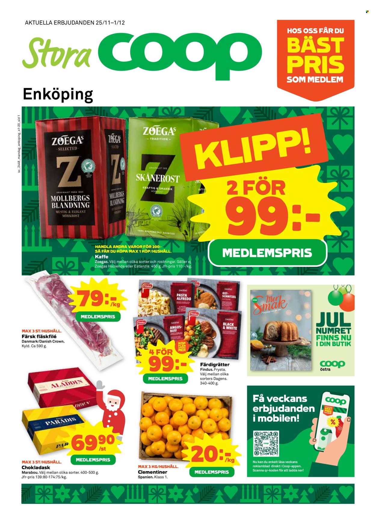 Stora Coop reklamblad - 25/11 2024 - 1/12 2024. Sida 1