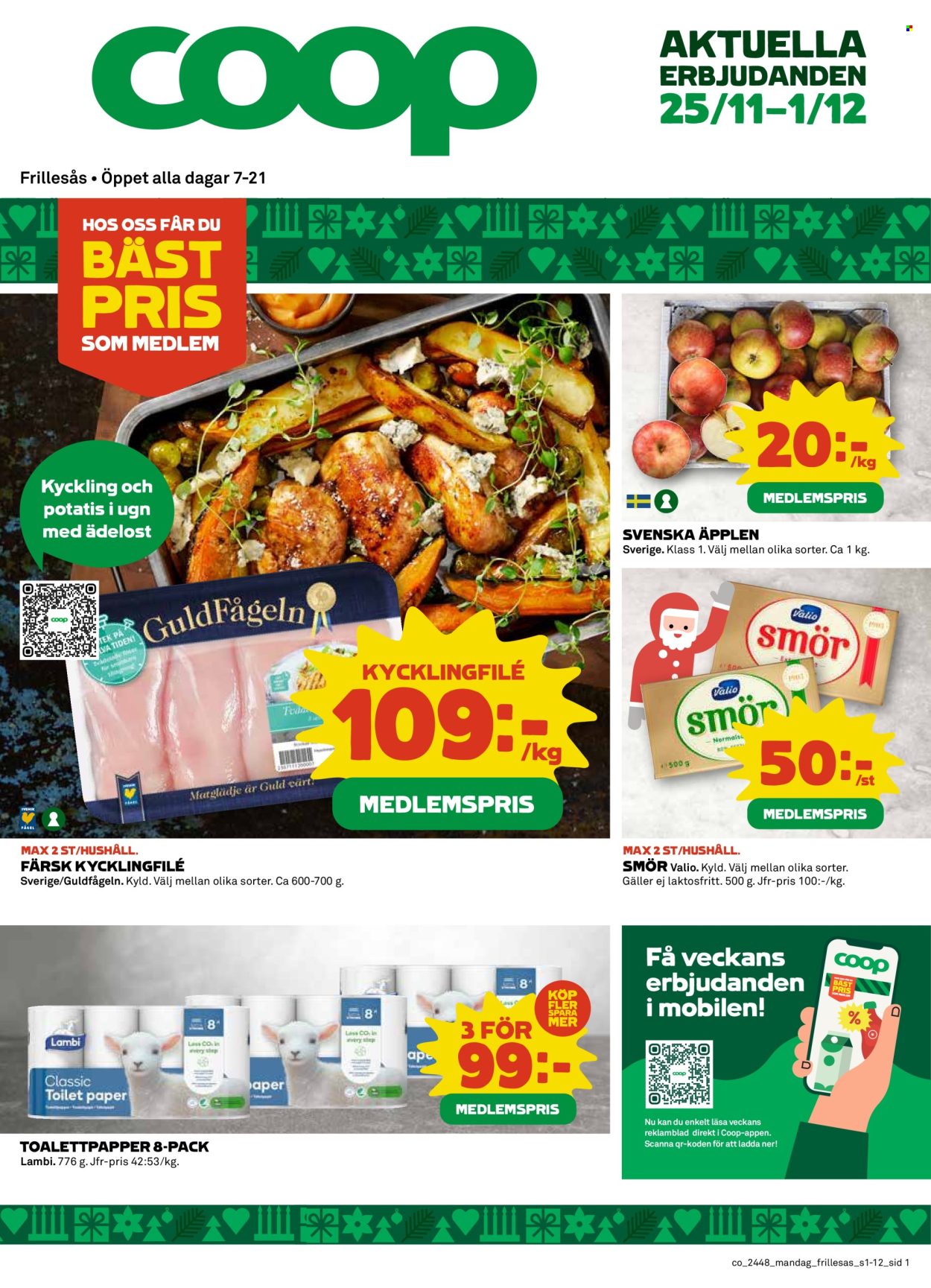 Coop Konsum reklamblad - 25/11 2024 - 1/12 2024. Sida 1