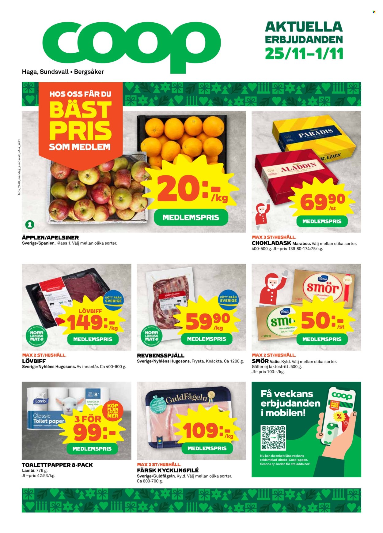 Coop reklamblad - 25/11 2024 - 1/12 2024. Sida 1