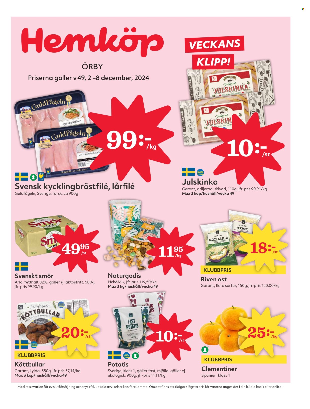Hemköp reklamblad - 2/12 2024 - 8/12 2024. Sida 1