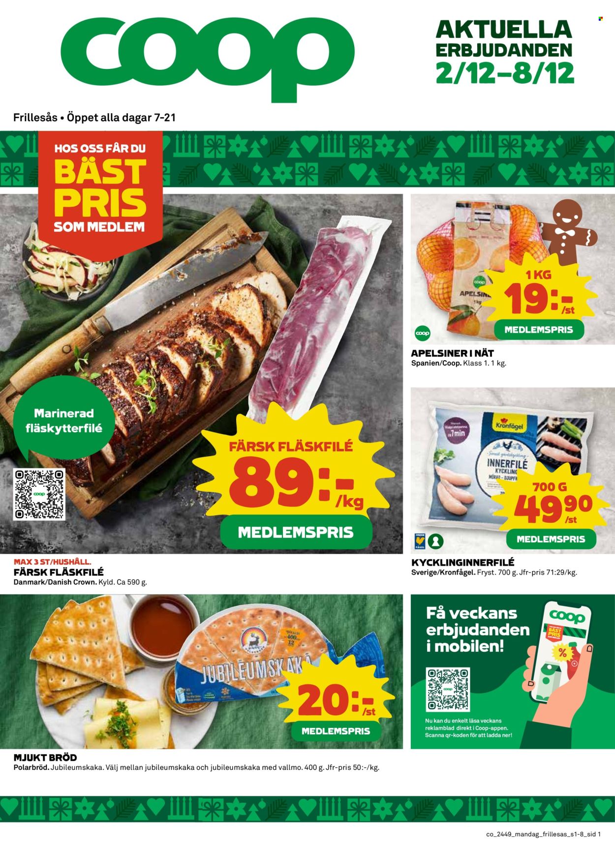 Coop Konsum reklamblad - 2/12 2024 - 8/12 2024. Sida 1