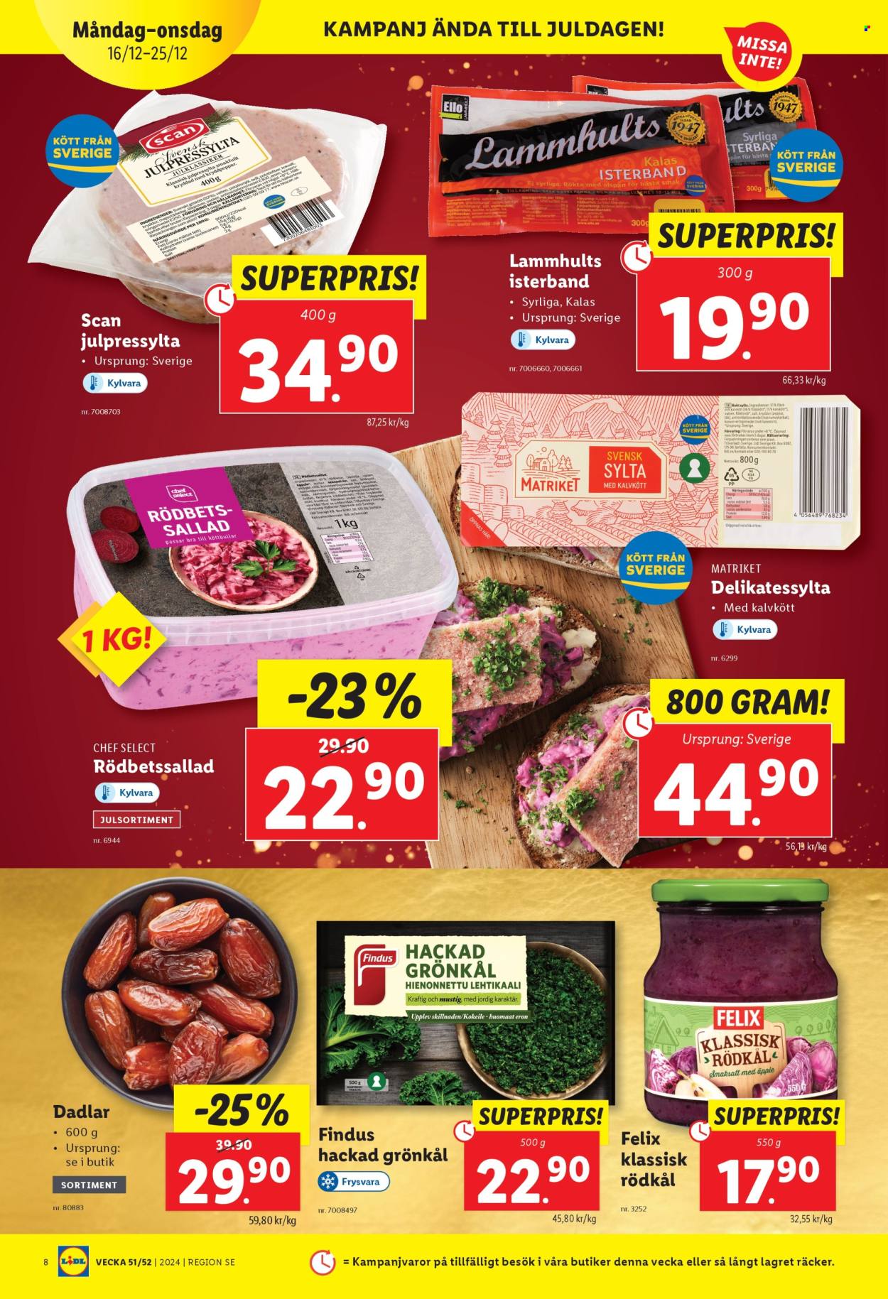 Lidl reklamblad - 16/12 2024 - 25/12 2024. Sida 8
