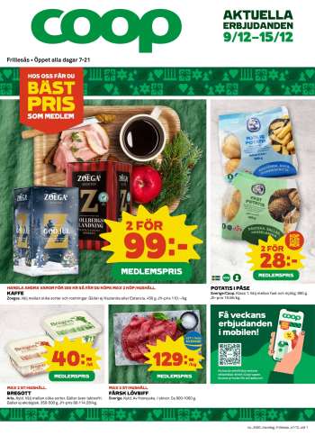 Coop Konsum reklamblad - 9/12 2024 - 15/12 2024.