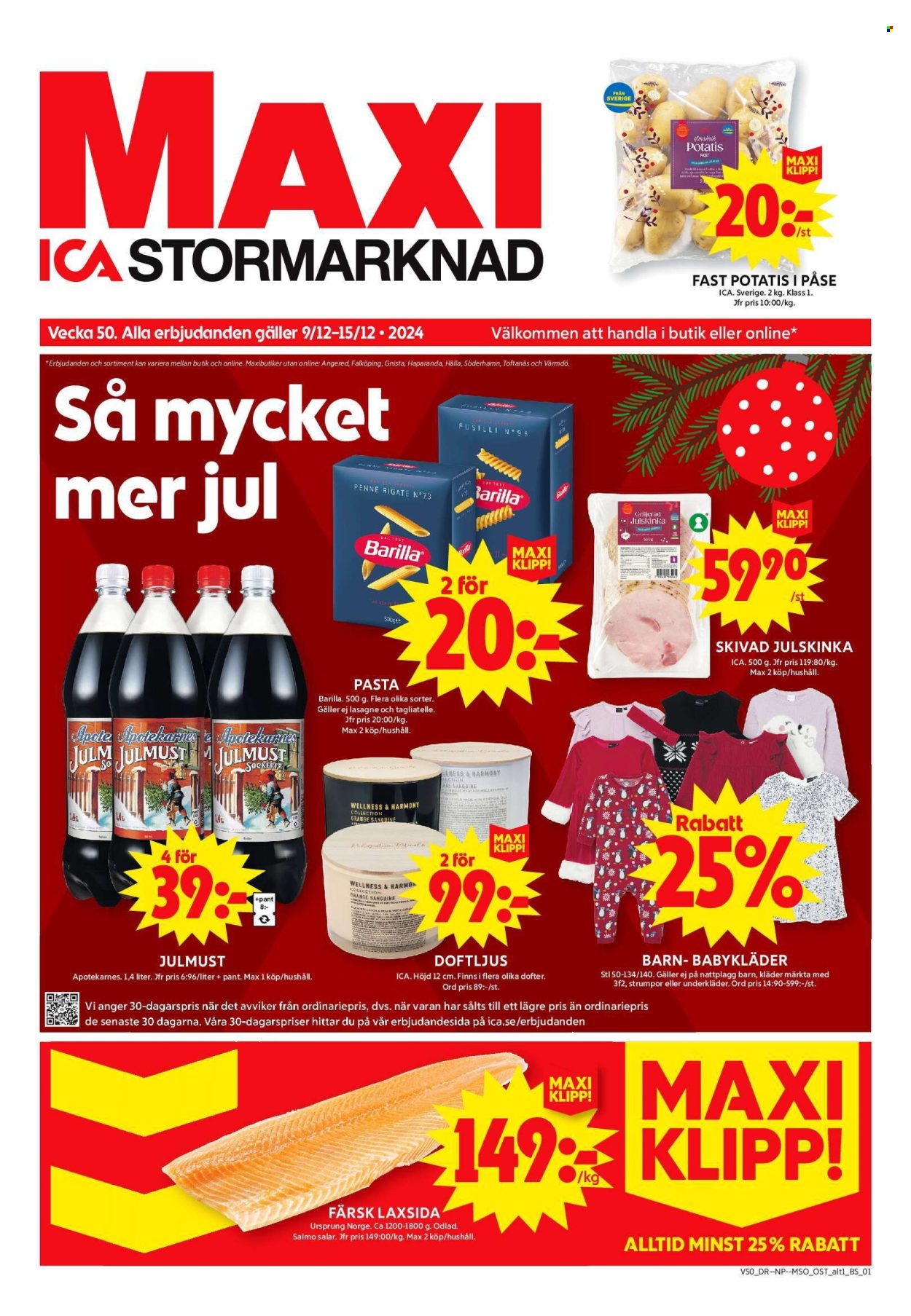 ICA reklamblad - 9/12 2024 - 15/12 2024. Sida 1