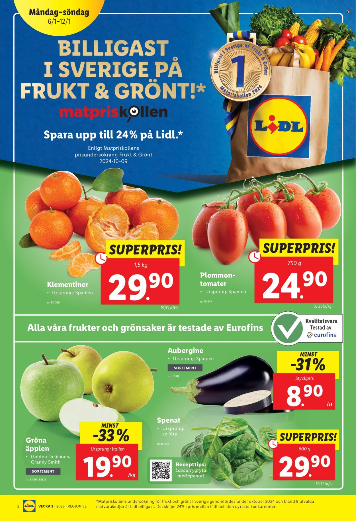 Lidl reklamblad - 6/1 2025 - 12/1 2025. Sida 2