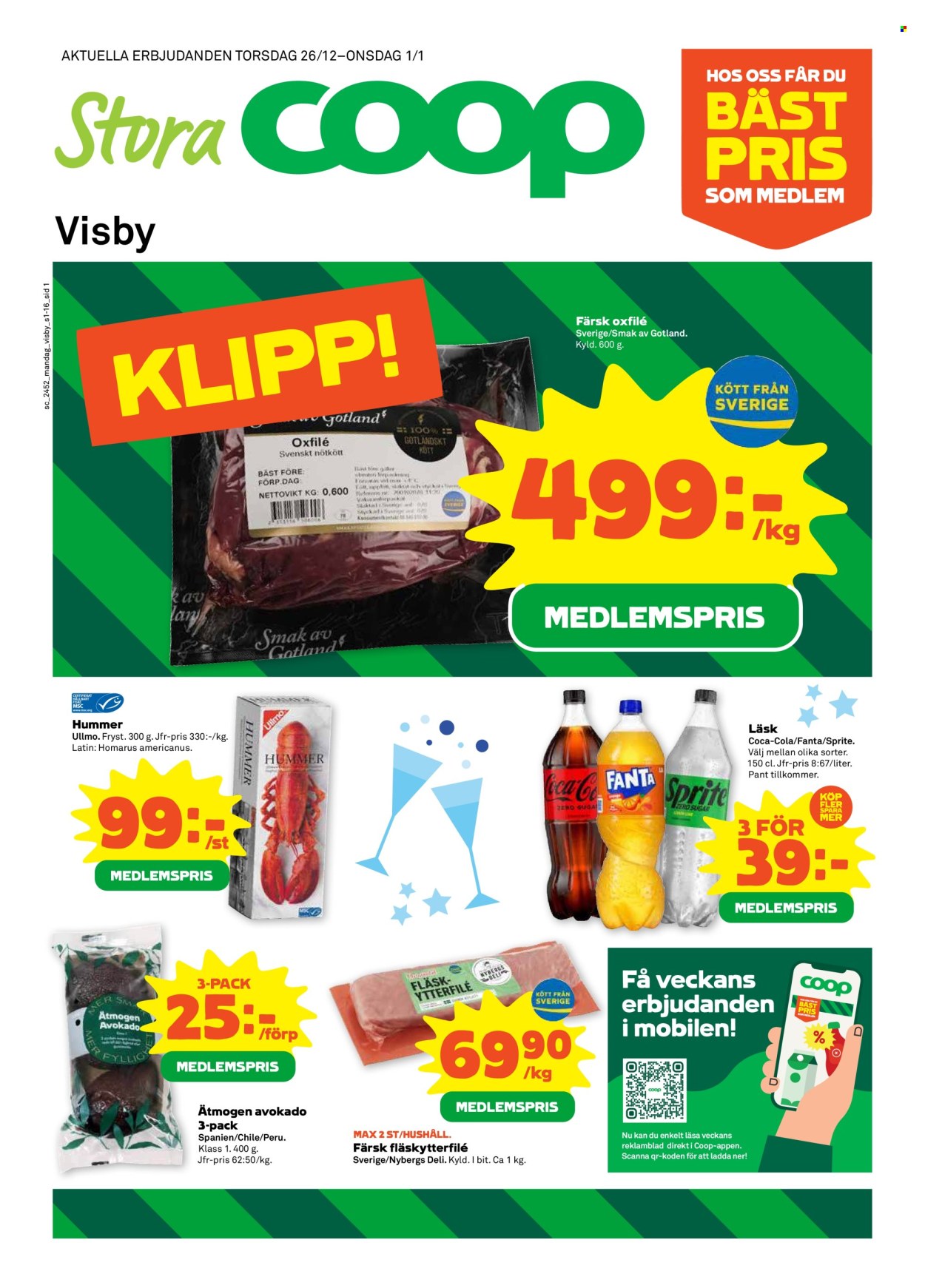 Stora Coop reklamblad - 26/12 2024 - 1/1 2025. Sida 1