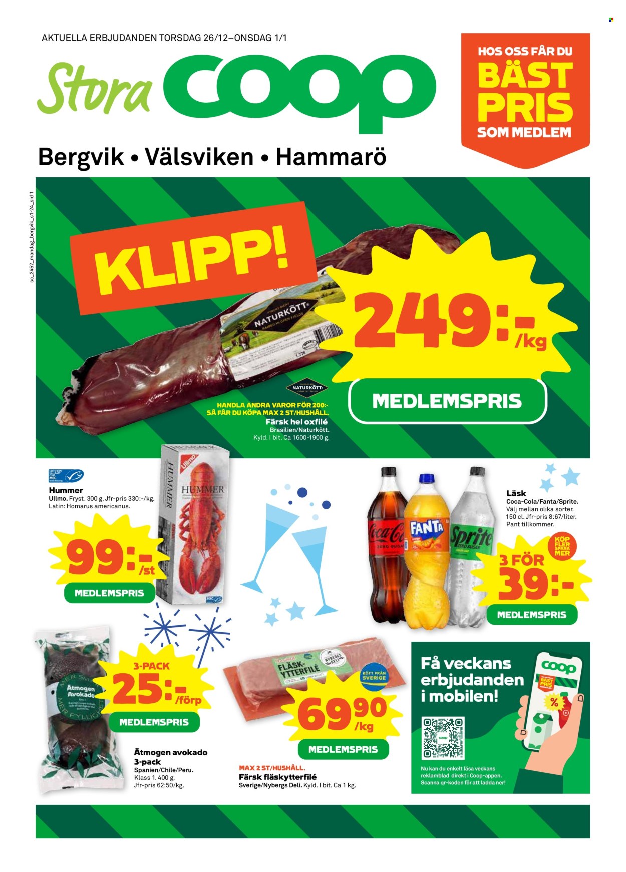 Stora Coop reklamblad - 26/12 2024 - 1/1 2025. Sida 1