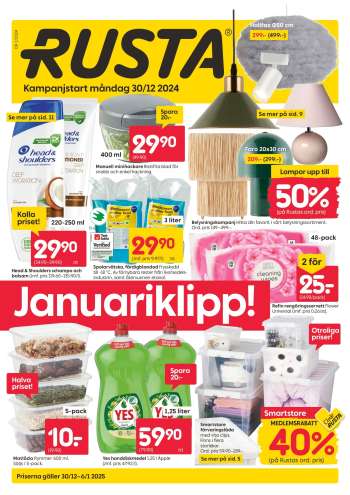 Rusta reklamblad - 30/12 2024 - 6/1 2025.