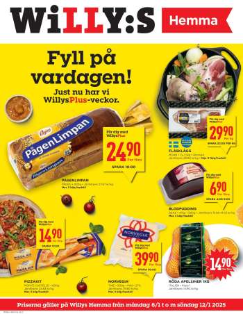 Willys reklamblad - 6/1 2025 - 12/1 2025.