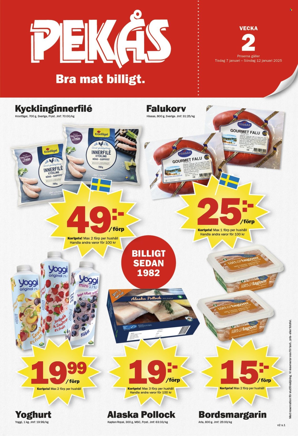 Pekås reklamblad - 7/1 2025 - 12/1 2025. Sida 1