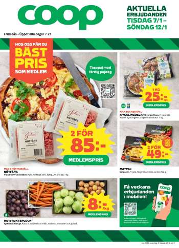 Coop Konsum reklamblad - 7/1 2025 - 12/1 2025.