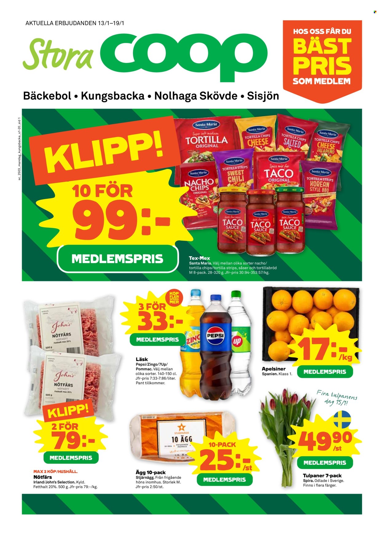 Stora Coop reklamblad - 13/1 2025 - 19/1 2025. Sida 1