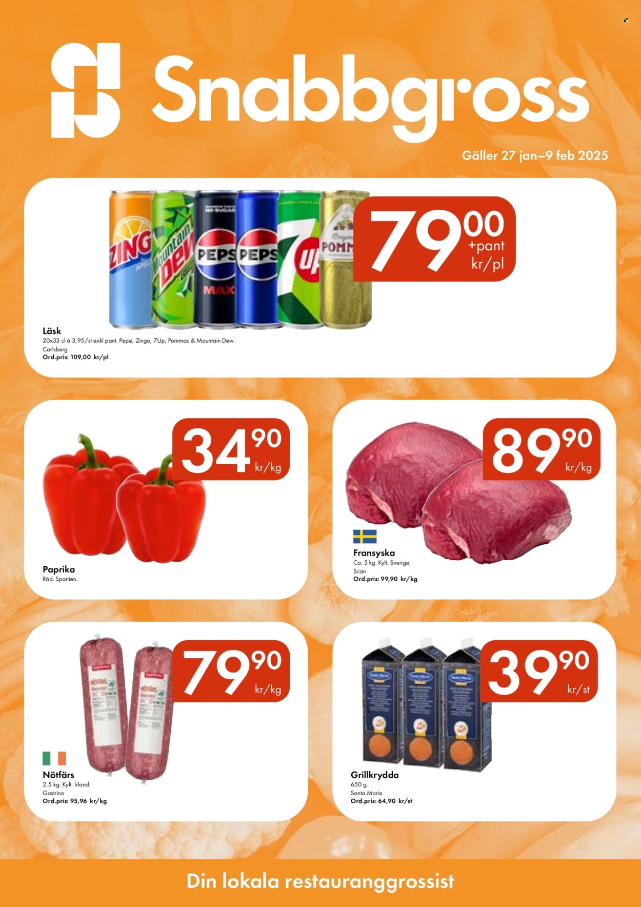 Snabbgross reklamblad - 27/1 2025 - 9/2 2025. Sida 1