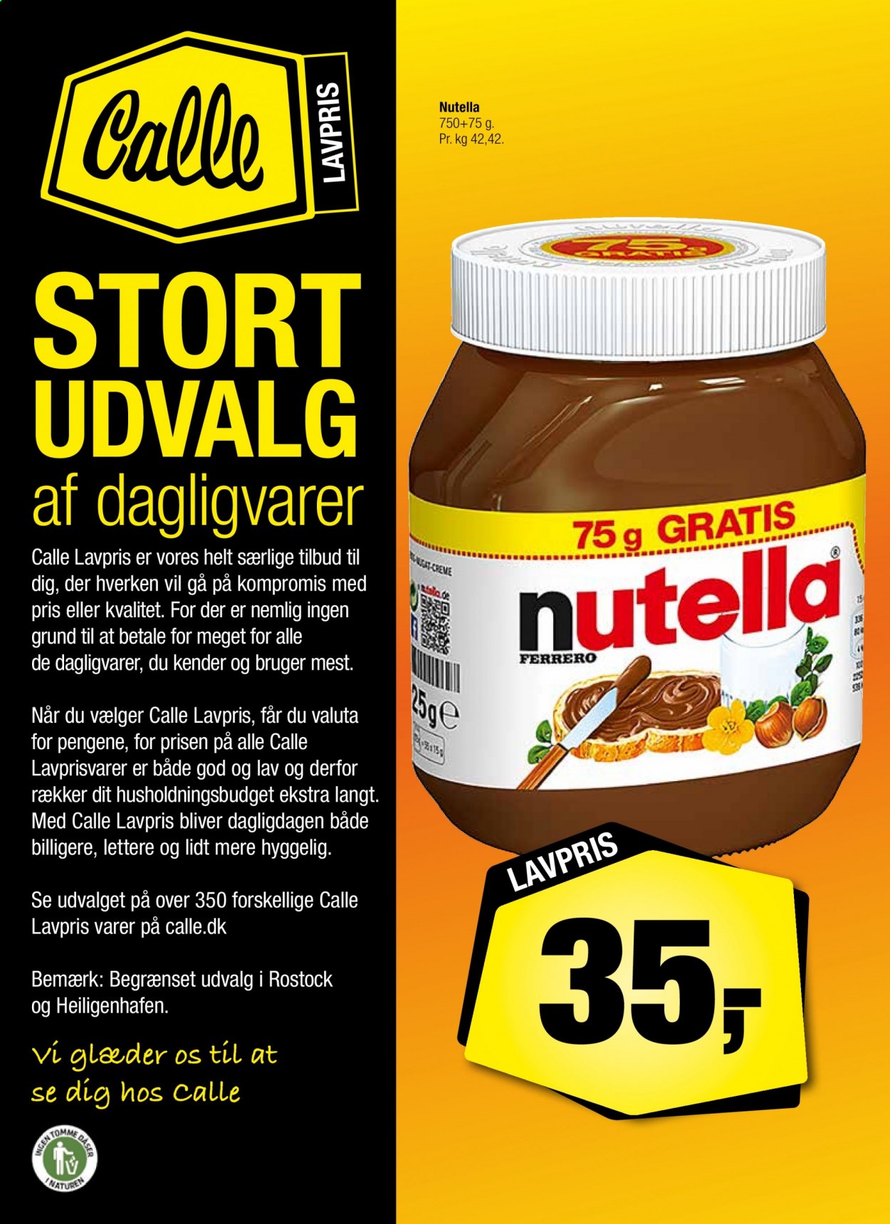 thumbnail - Calle tilbud  - 28.4.2021 - 22.9.2021 - tilbudsprodukter - Nutella. Side 2.